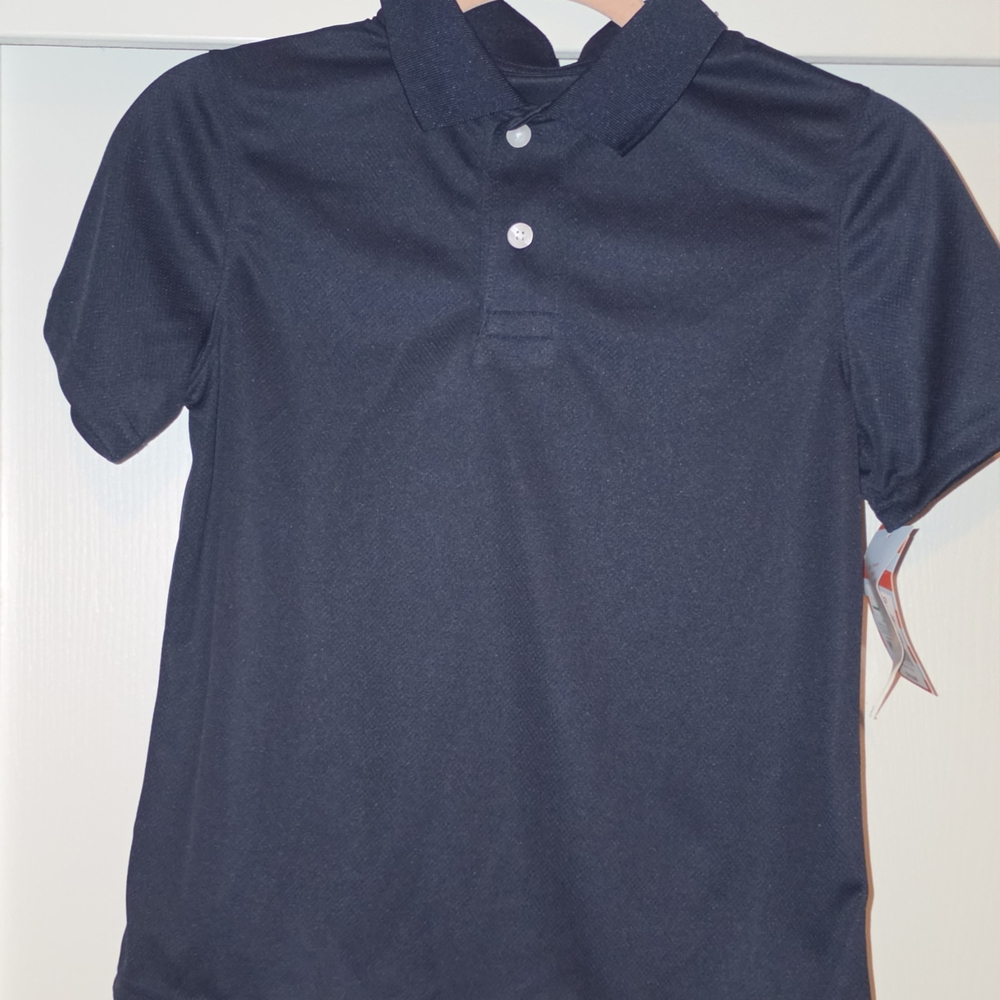 Cat & Jack Black Short Sleeve Polo Shirt